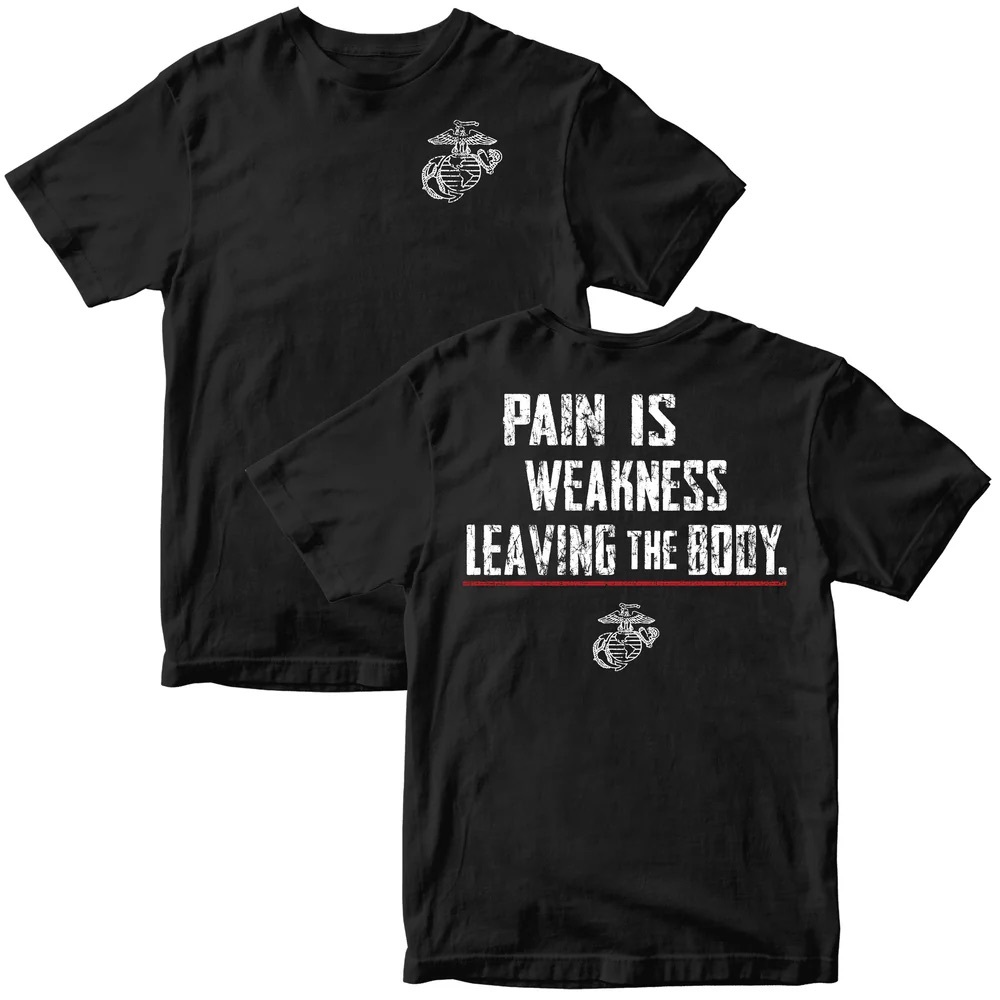 ✔️ #37 Brand new Authentic Marines Shirt (Pain is weakness leaving the body)
